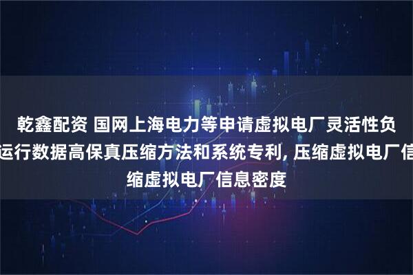 乾鑫配资 国网上海电力等申请虚拟电厂灵活性负荷历史运行数据高保真压缩方法和系统专利, 压缩虚拟电厂信息密度
